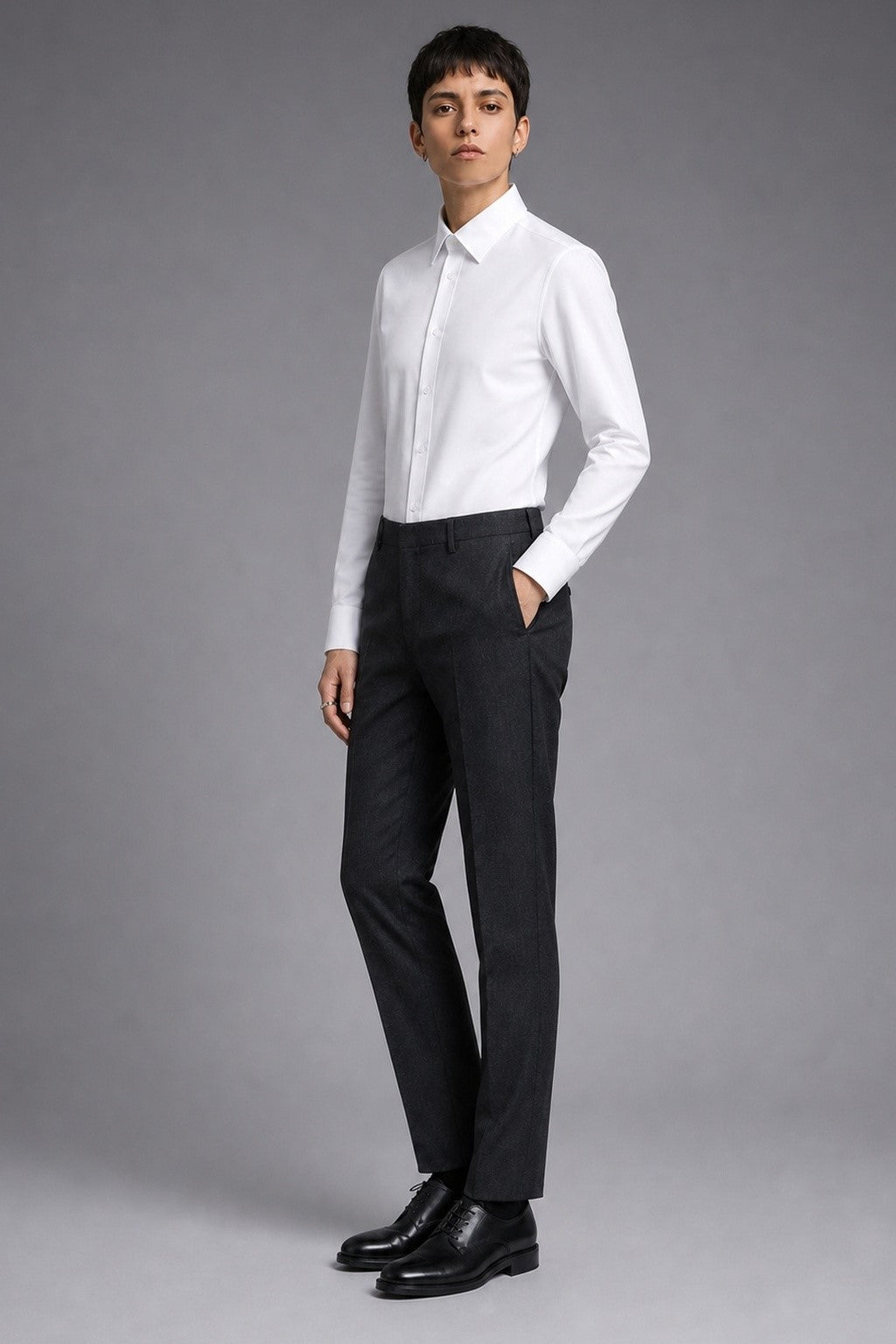 100/2 Liquid-Ammonia Poplin — The Unwrinkled Executive Shirt — 100% cotton 100/2 liquid-ammonia poplin dress shirt with permanent non-iron finish, made to measure