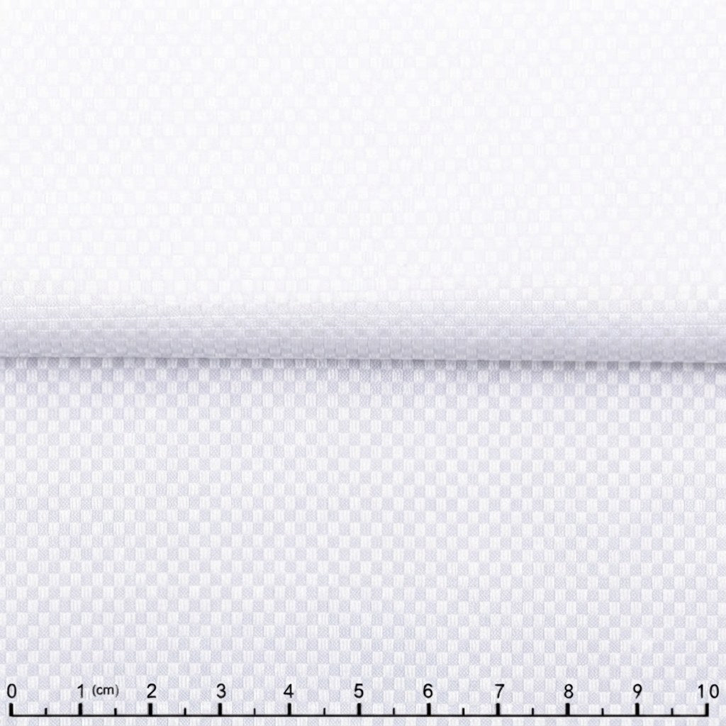 100/2 Dobby Micro-Check — The Imperial Sheen Shirt in White — 100% high-count cotton dobby micro-check dress shirt with easy-care finish, made to measure