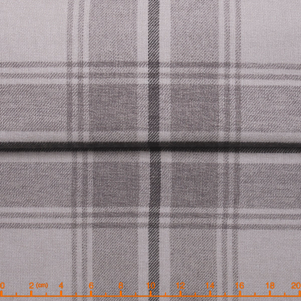 Heavyweight Brushed Flannel Check — The Deep Winter Shirt in Grey Check — heavyweight 100% cotton brushed flannel check shirt, made to measure