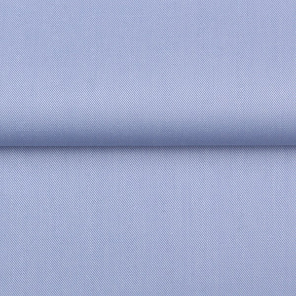 Non-Iron Twill Shirt in Blue — 100% cotton 100/2 twill dress shirt with permanent non-iron finish, made to measure