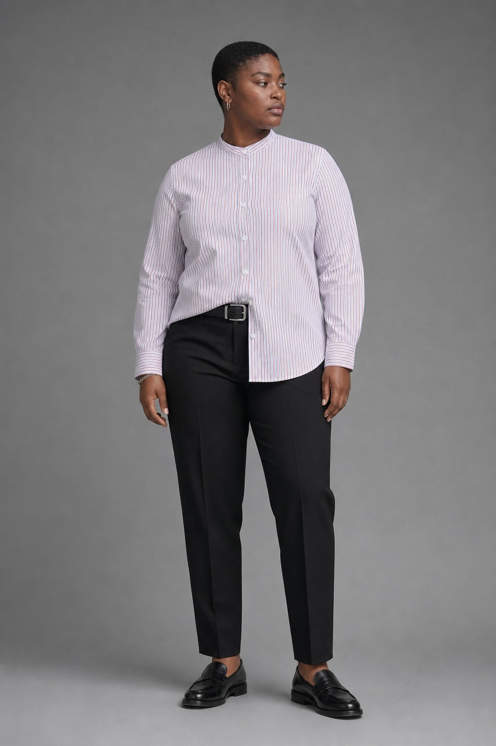 100/2 Non-Iron Pinstripe — The Boardroom Signature Shirt — 11-GSS2603-2_pmodel_gpt_03_V1