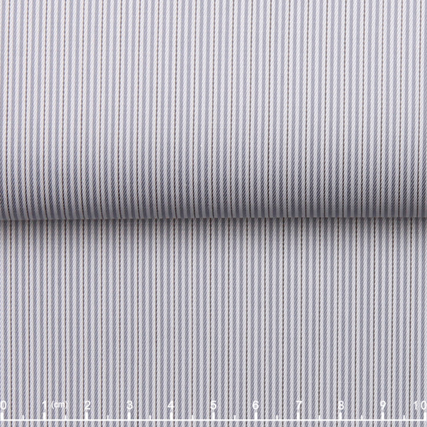 120/2 Non-Iron Fine Stripe — The Executive Precision Shirt in Grey Stripe — 100% cotton 120/2 fine-stripe dress shirt with permanent non-iron finish, made to measure