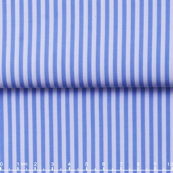 140/2 Ultra-Fine Stripe — The Silk-Touch Pinstripe Shirt in Light Blue — 100% ultra-fine 140/2 cotton pinstripe dress shirt with liquid-silk finish, made to measure