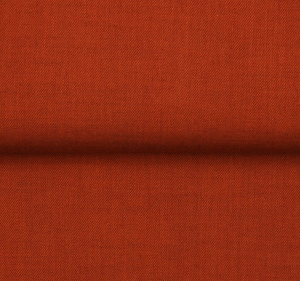 Wool Blend Solid Shirt in Brick Red — 85% cotton 15% wool brushed flannel shirt, made to measure