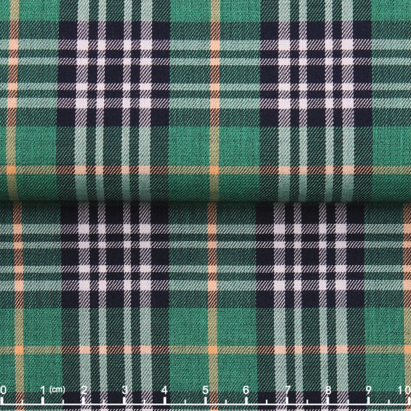 Cotton-Wool Tartan Check — The Bold Warmth Shirt in Green — 85% cotton 15% wool tartan-check flannel shirt, made to measure