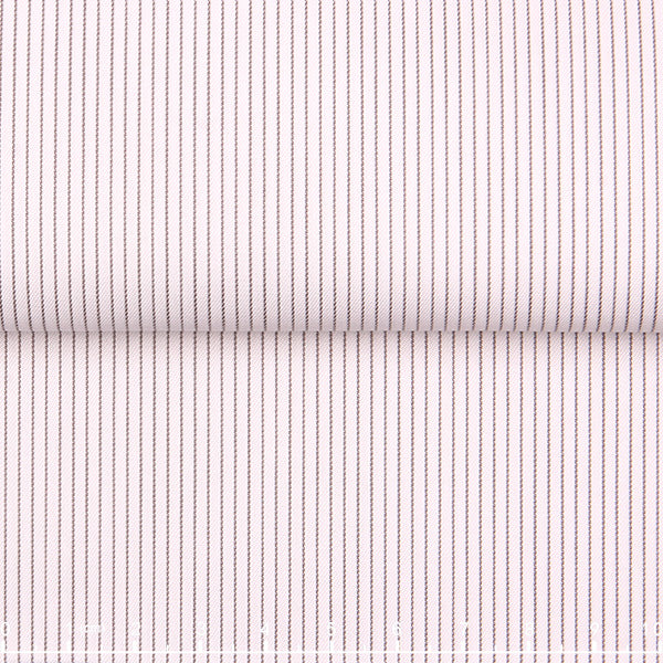 Cotton-Tencel Drape Stripe — The Fluid Muse Stripe Shirt in Grey Stripe — 92% cotton 8% Tencel stripe dress shirt with a fluid drape, made to measure