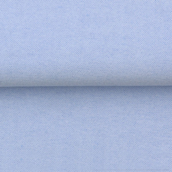 Brushed Cotton Flannel Solid — The Velveteen Comfort Shirt in Grey Blue — 100% cotton velveteen-brushed flannel shirt, made to measure
