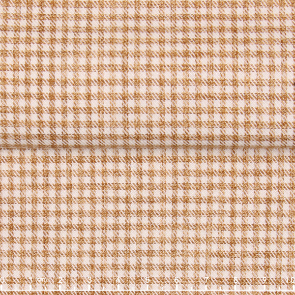Single-Brushed Flannel Check — The Fireside Check Shirt in Camel Check — 100% cotton single-brushed flannel check shirt, made to measure