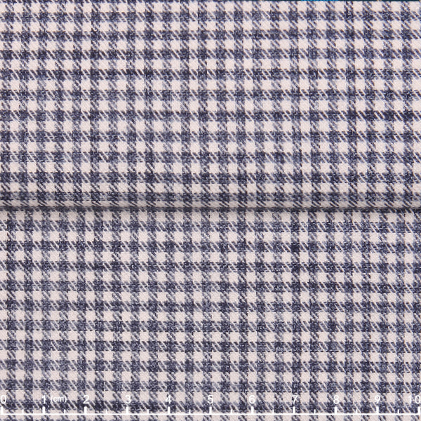 Single-Brushed Flannel Check — The Fireside Check Shirt in Navy Check — 100% cotton single-brushed flannel check shirt, made to measure