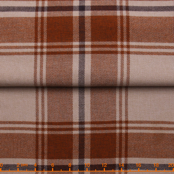 Heavyweight Brushed Flannel Check — The Deep Winter Shirt in Brown Check — heavyweight 100% cotton brushed flannel check shirt, made to measure