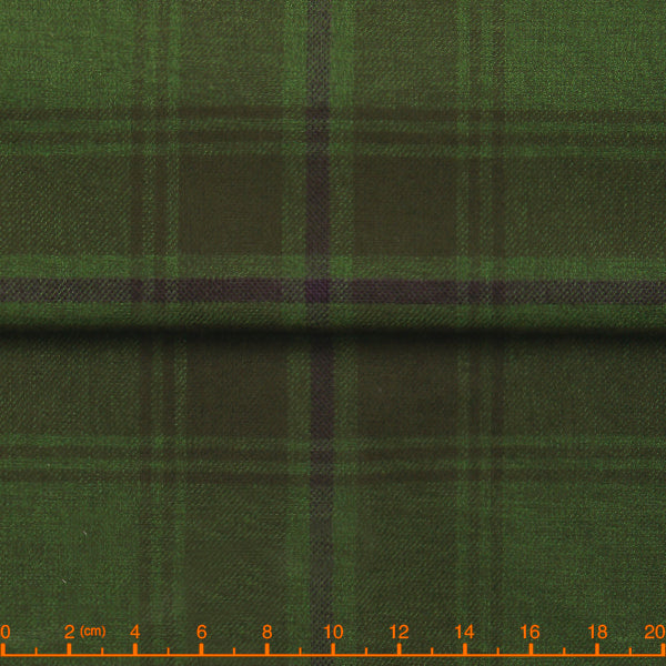 Heavyweight Brushed Flannel Check — The Deep Winter Shirt in Green Check — heavyweight 100% cotton brushed flannel check shirt, made to measure