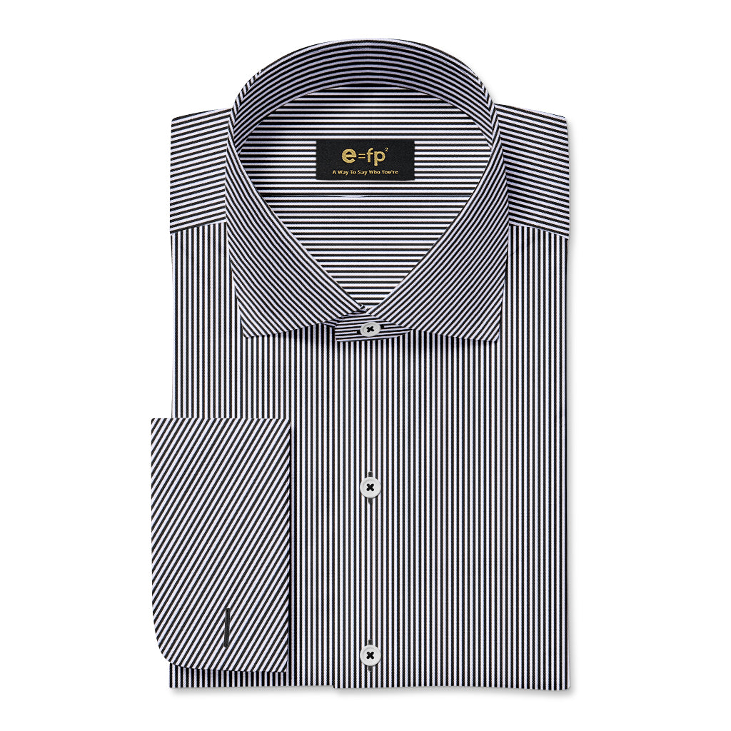 PREMIUM EASY IRON  STRIPE SHIRT WITH CONTRAST DETAIL - 3 COLORS