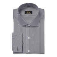 PREMIUM EASY IRON  STRIPE SHIRT WITH CONTRAST DETAIL - 3 COLORS