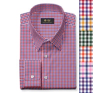 COTTON GINGHAM SHIRT - 6 COLORS
