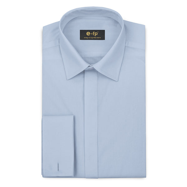 LIGHT BLUE COTTON WOOL SHIRT