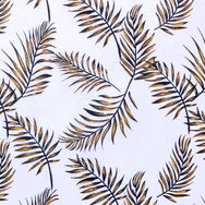 COTTON LINEN LEAF PRINT SHIRT