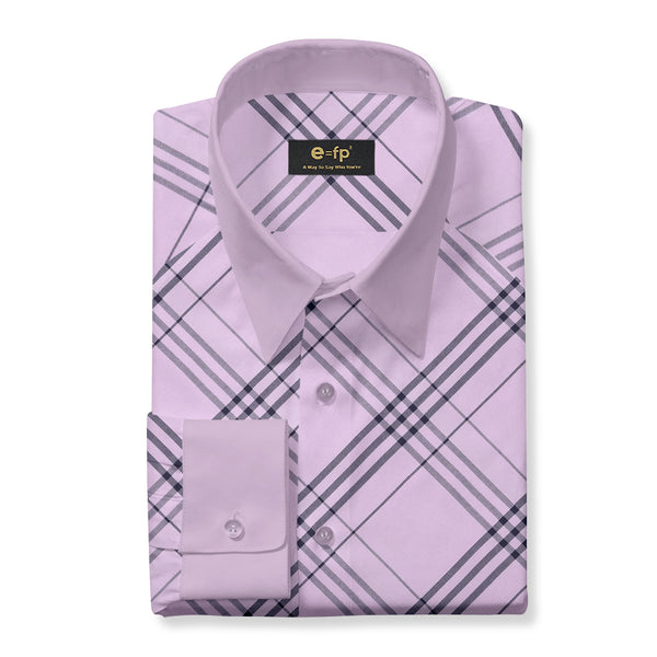 PINK VISCOSE LARGE CHECK SHIRT